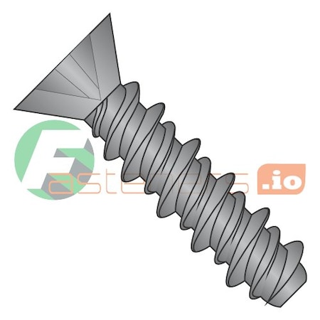 Newport Fasteners Thread Cutting Screw, #8 x 1/2 in, Zinc Plated Steel Flat Head Phillips Drive, 10000 PK 623190